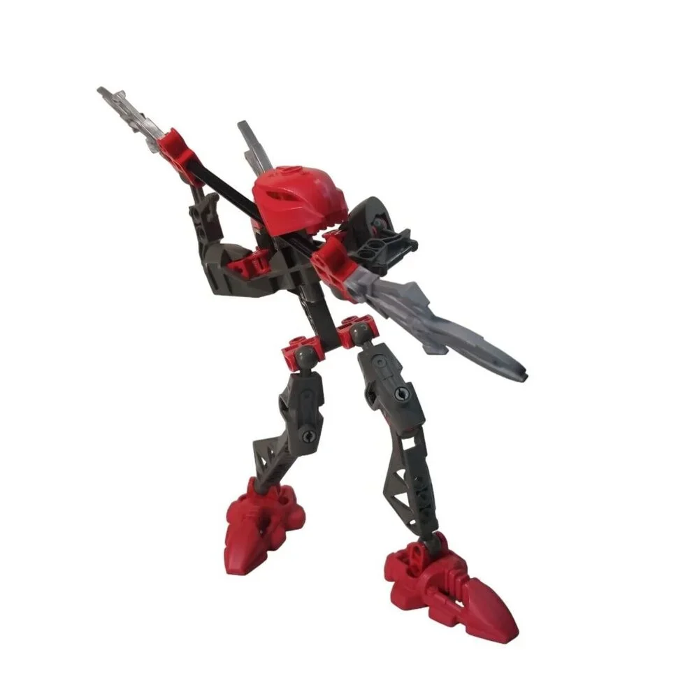 LEGO BIONICLE Rahkshi Turahk 8592 Red Gray Action Figure 2002 Lego Guy - Picture 3 of 6